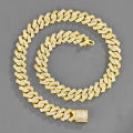[ New ] Xuan Di Men's Necklace 15mm Exaggerated Diamond Geometric Hipster Hip Hop Ear Accessories Daikin Chain Necklace. 