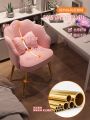 Makeup Chair Light Luxury Girl Bedroom Dressing Table Stool Backrest Nail Petal Chair. 