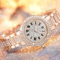 Casual Elegant All-Star Women's Quartz Watch Shiny Fine Zircon Mechanical Lady Wristwatches Fashion Folding Watches Buckle Watch.
