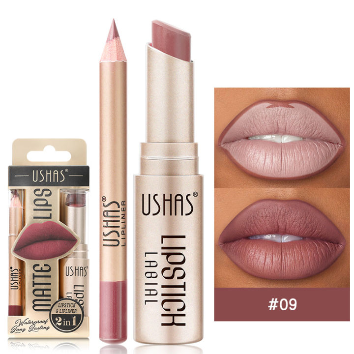 USHAS%2012%20Color%20Lip%20Liner%20Long-lasting%20Easy%20Coloring%20Non-Stick%20Cup%20Long-lasting%20Waterproof%20Matte%20Lipstick%20Lipstick%20Set%20-%20Image%207