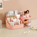 Cosmetic storage box, Desktop dressing table, Makeup mirror, Skincare storage rack, Lipstick sorting box. 