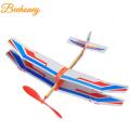 Assembly Glider Rubber Band Elastic Powered Flying Plane Biplane Educational Model Toy for Kids. 