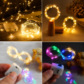 Battery Operated Decorative Party String Fairy Lights 50 LED 15 Feet & 20 LED 7 Feet Mini Micro Copper Wire Light Gold & Multicolour Fairy Light Bottle Cork String Light for Room Party Decoration. 