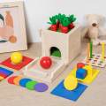Wooden Montessori Baby Toys Early Learning Object Permanence Box 5 in 1 for Kids Children Boys Girls.