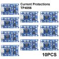 10Pcs- Current Protections TP4056 Module TP4056 Circuit 5V 1A Micro USB With Current Protection Battery Charger Circuit Module 3.7V Battery Charger 18650 AA AAA 3.7V Batteries Charging Circuit - solar panel 100w. 