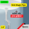 Sink 1.5" magic Pipe Flexible magic Pipe White Off White Colour Use in Sink. 