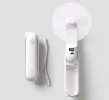 JISULIFE F8X Mini Fan Portable Fan 4800mAh Rechargeable Fan with Power Bank and Flashlight Function. 