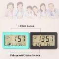 Mini Digital Clock Temperature Humidity Portable Table Clock Thermometer Hygrometer 12/24H Battery Operated LED Clock. 