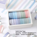 20 rolls Washi Tape Set Simple Thin Masking Tape For DIY Arts Crafts Gift Wrapping Journaling Scrapbooking Labeling Coding Deco.