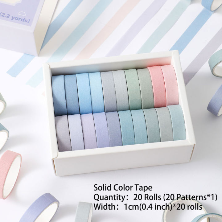20%20rolls%20Washi%20Tape%20Set%20Simple%20Thin%20Masking%20Tape%20For%20DIY%20Arts%20Crafts%20Gift%20Wrapping%20Journaling%20Scrapbooking%20Labeling%20Coding%20Deco%20-%20Image%207