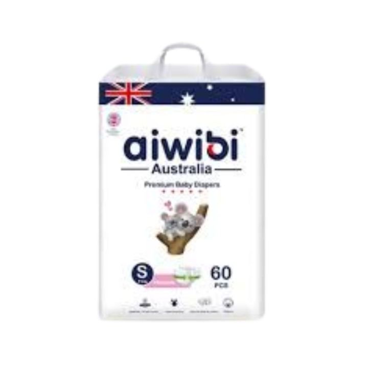 Aiwibi Australia Premium Baby Diapers S (0-8)kg -60pcs (Australia)