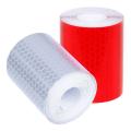 2 pcs 50mm × 3 meter Adhesive Tape Warning Tape Reflector Tape Security Marking Tape White and Red.