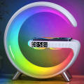 G63 Smart Light Sound Speaker Machine Fast Charging Alarm Clock 7-Color RGB Music Player Speaker. 