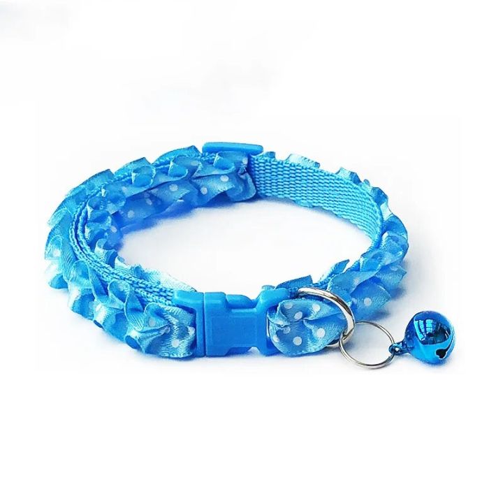 【Atoztide Store】High Quality Dog Lace Collar Lovely For Pet Accessories Adjustable With Bell Pet Supplies