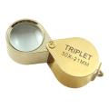 Folding Jewllery Loupe Portable Magnifying Glass Pocket Size Lovely Jewllery Magnifier Glasses Magnification Metal Gold 30*21 Mm.