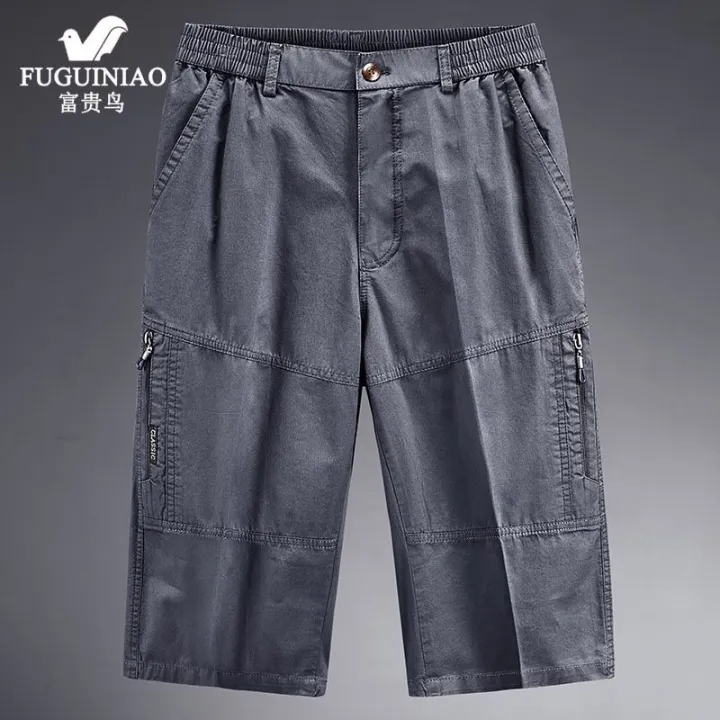 FGN%20Middle-Aged%20and%20Elderly%20Cropped%20Trousers%20for%20Men%20Summer%20Large%20Size%20Loose%20Casual%20Dad%20Summer%20Wear%20Short%20Pants%20Elastic%20Outer%20Wear%20-%20Image%202