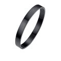 Adjustable Bangle Bracelet Stainless Steel-Black.