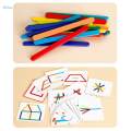 Kids Colorful Sticks Puzzle Logical Thinking Matching Games Children Early Learning Montessori Toys. 