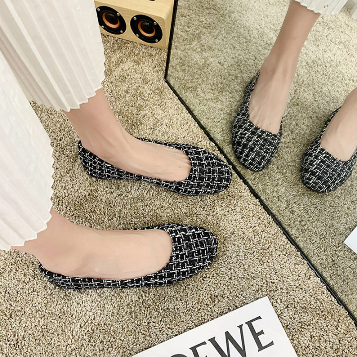 2023%20spring%20and%20summer%20new%20Korean%20version%20of%20the%20versatile%20Internet%20celebrity%20square%20toe%20flat%20small%20fragrance%20wind%20single%20shoes%20beanie%20shoes%20plus%20size%20women's%20shoes%204243%20-%20Image%203
