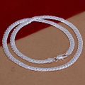1MM 925 Sterling Silver Chain Fashion Sliver Necklace High Quality Snake Chain For Men And Women. 