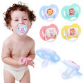 Cartoon Silicone Baby Pacifier with Cover BPA Free Safety Soft Material Convenient Carry Sleeping Baby Pacifier Easy To Hold Baby Pacifier Soother Toys.
