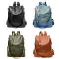 Fashion Backpack Women Solid Color Retro Shoulder Bag Teenage Girl Children College School Travel Leisure Knapsack. 