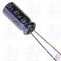 25Pcs- Electrolytic Capacitor 47uF 35V Radial Polarized Aluminum Electrolytic Capacitor. 
