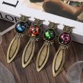 Pagination Mark Twelve Constellation Bookmark Book Paginator Good Luck Owl Reading Bookmark Book Clip Gemstone Inlaid.