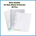 Sheet Protector A4 size Transparent Good Quality From Import China (25 pcs). 