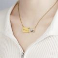 Personalized Locket Necklace Custom Envelope Necklace Pull Out Photo Locket Pendant Exquisite Custom Picture Pendant For Women.