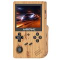 ANBERNIC RG351V 64GB Handheld Game Console, 3.5 Inch 640*480P IPS Screen, 12000 Games, Dual TF Card Slot, Supports NDS, N64, DC, PSP, PS1, openbor, CPS1, CPS2, FBA, NEOGEO, NEOGEOPOCKET, GBA, GBC, GB, SFC, FC, MD, SMS, MSX, PCE, WSC - Wood. 
