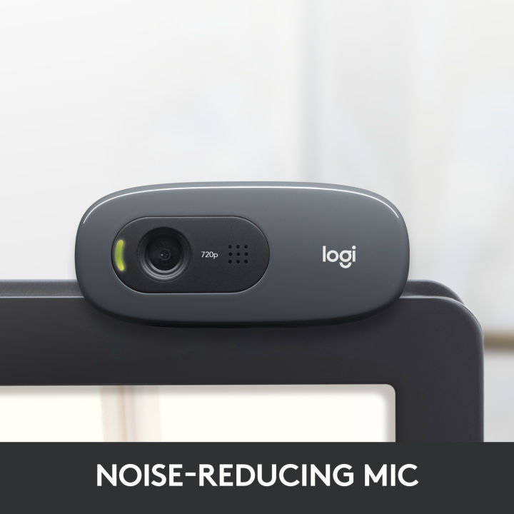 Logitech%20C270%20HD%20Webcam,%20HD%20720p/30fps,%20Widescreen%20HD%20Video%20Calling,%20HD%20Light%20Correction,%20Noise-Reducing%20MicPC/Mac/Laptop/Macbook/Tablet%20-%20Black%20-%20Image%204