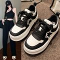 Internet celebrity casual little white shoes soft soles in the spring of 2023 new flatcake bottom mid-heel round toe ins trendy and versatile women's shoes. 