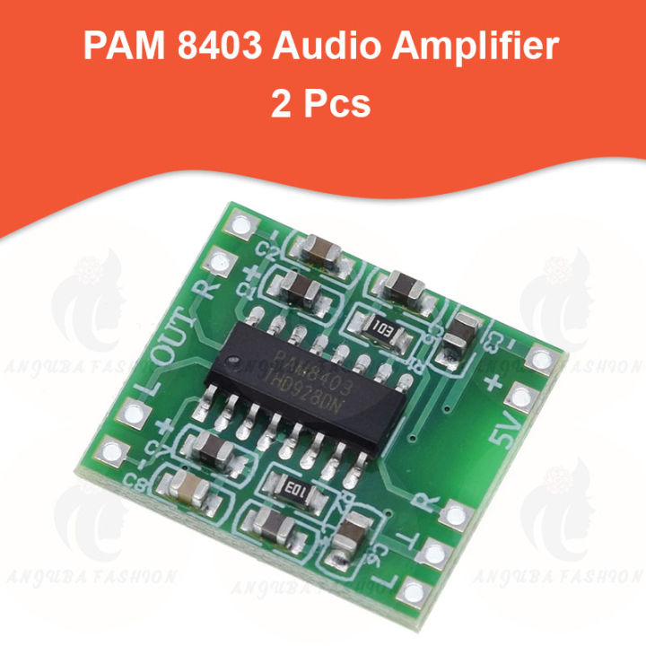 2 Pcs PAM8403 Digital Audio Amplifier 3W + 3W Stereo Class D 5V Amplifier Board