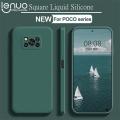 Lenuo For Xiaomi Poco X3 / X3 NFC / X3 Pro Back Cover Luxury Original Square Liquid Silicone Phone Case Thin Soft Candy Casing. 