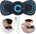 New Portable Mini Electric Neck Massager Back Body Portable With USB Charging Cable,EMS Electric Pulse Neck Massager Cervical Massage Patch Back Sticker Muscle Stimulator Portable Relief Pain Relax Massageador. 