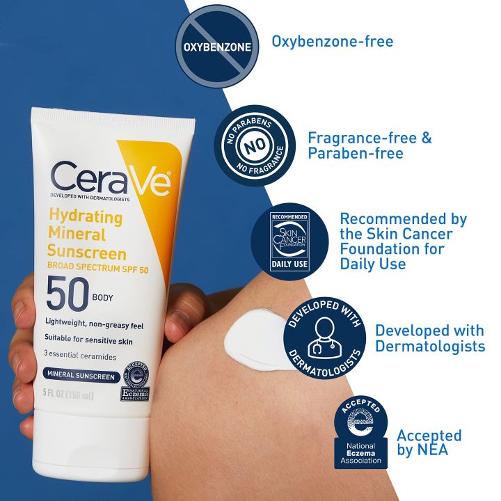 CeraVe 100% Mineral Sunscreen SPF 50 (USA)