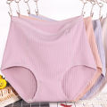 3Pcs/set Big Size XL~6XL High Waist Cotton Briefs Women's Lingerie Solid Panties Striped Underpants Breathable Underwear 4622.