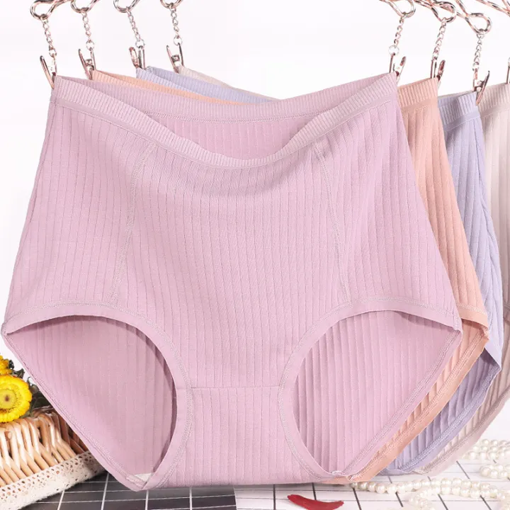 3Pcs/set%20Big%20Size%20XL~6XL%20High%20Waist%20Cotton%20Briefs%20Women's%20Lingerie%20Solid%20Panties%20Striped%20Underpants%20Breathable%20Underwear%204622%20-%20Image%206