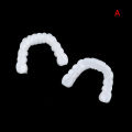1pair Silicone Fake Teeth Upper False Fake Tooth Cover Teeth Fake Tooth Cover. 