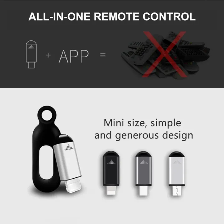 SmartPhone%20Infrared%20Transmitter%20Universal%20Mini%20Remote%20Controller%20Replacement%20iOS%20Type-C%20Micro%20USB%20Connector%20TV%20Camera%20Fan%20-%20Image%203