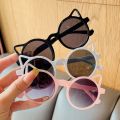 Children cat ears sunglasses fashion cute baby girls Round glasses Outdoor UV protection boys glasses beach Eyewear.