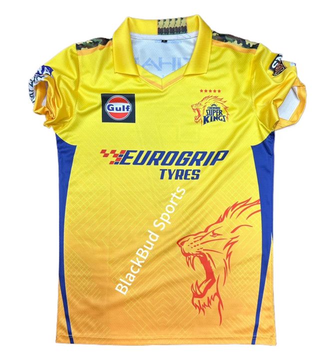 Chennai Super Kings Jersey 2024 Premium Quality Short Sleeves Fabric