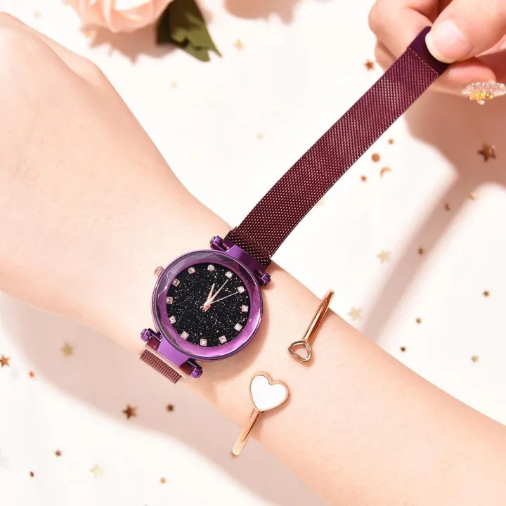 Dior%20high%20quality%20magnet%20Analog%20Watch%20For%20Women%20-%20Purple%20-%20Image%205