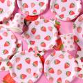 Strawberry Party Disposable Tableware Sets Picnic Pink Fruit Tool Gril Birthday Party Decorative Dessert Plastic Tableplates.