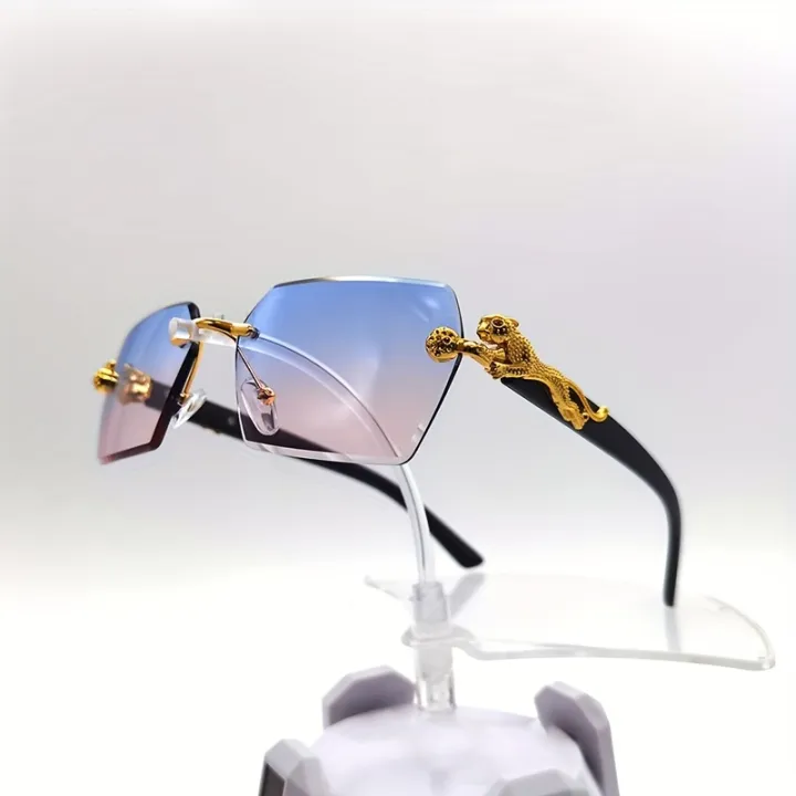 Trendy%20Vintage%20Rimless%20Polygonal%20Faceted%20Lens%20Sunglasses,%20With%20Leopard%20Design%20Temples,%20For%20Men%20Women%20Party%20Vacation%20Travel%20Driving%20Fishing%20Decors%20Photo%20Props%20-%20Image%208
