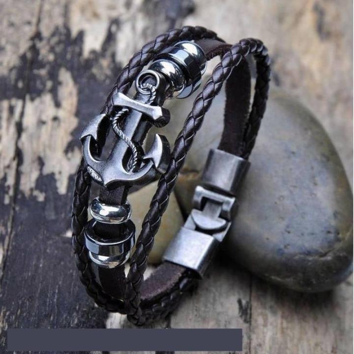 Leather%20Stainless%20Steel%20Buckle%20Charm%20Bracelet%20-%20Image%204