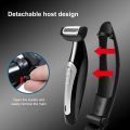 Electric Back Hair Remover Men's Full Body Hair Shaver Trimmer Detachable Foldable Handle Whole Body Washable Wet and Dry Use with Charging Dock. 