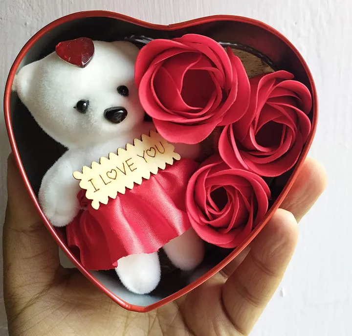 Heart%20Shaped%20Box%20Best%20Gift%20For%20Valentine,%20Red%20Scented%20Rose%20Soap%20Flower%20Petals%20&%20Soft%20Teddy%20Bear-%20Red%20Colour%20-Multi-Color%20-%20Gift%20Box%20-%20Image%202