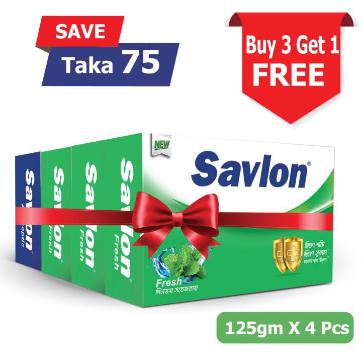 Buy Savlon Fresh Antiseptic Soap 125gm Buy 3 Get Anticeptic Soap 125gm Free
